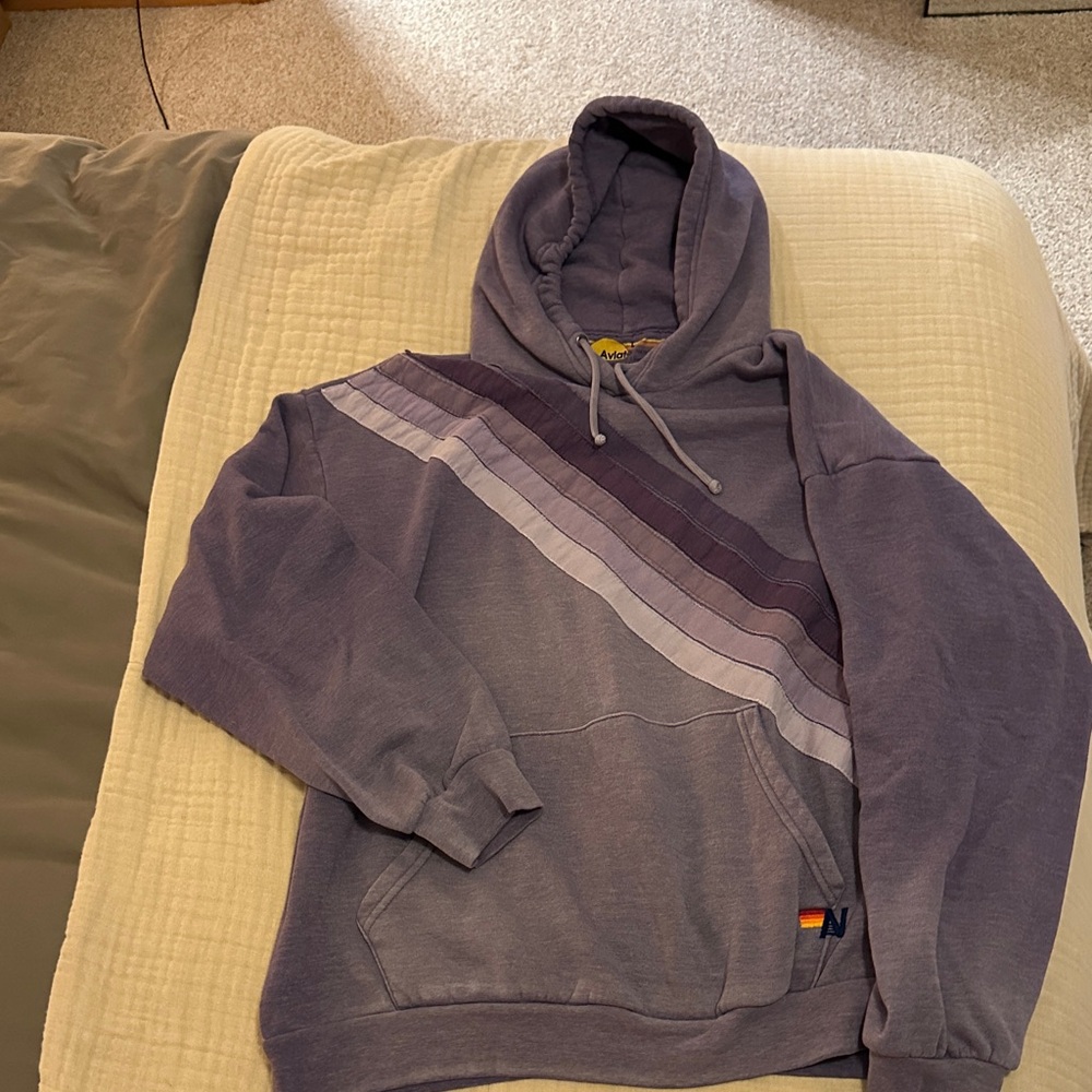 Aviator Nation Purple 5 Stripe hoodie